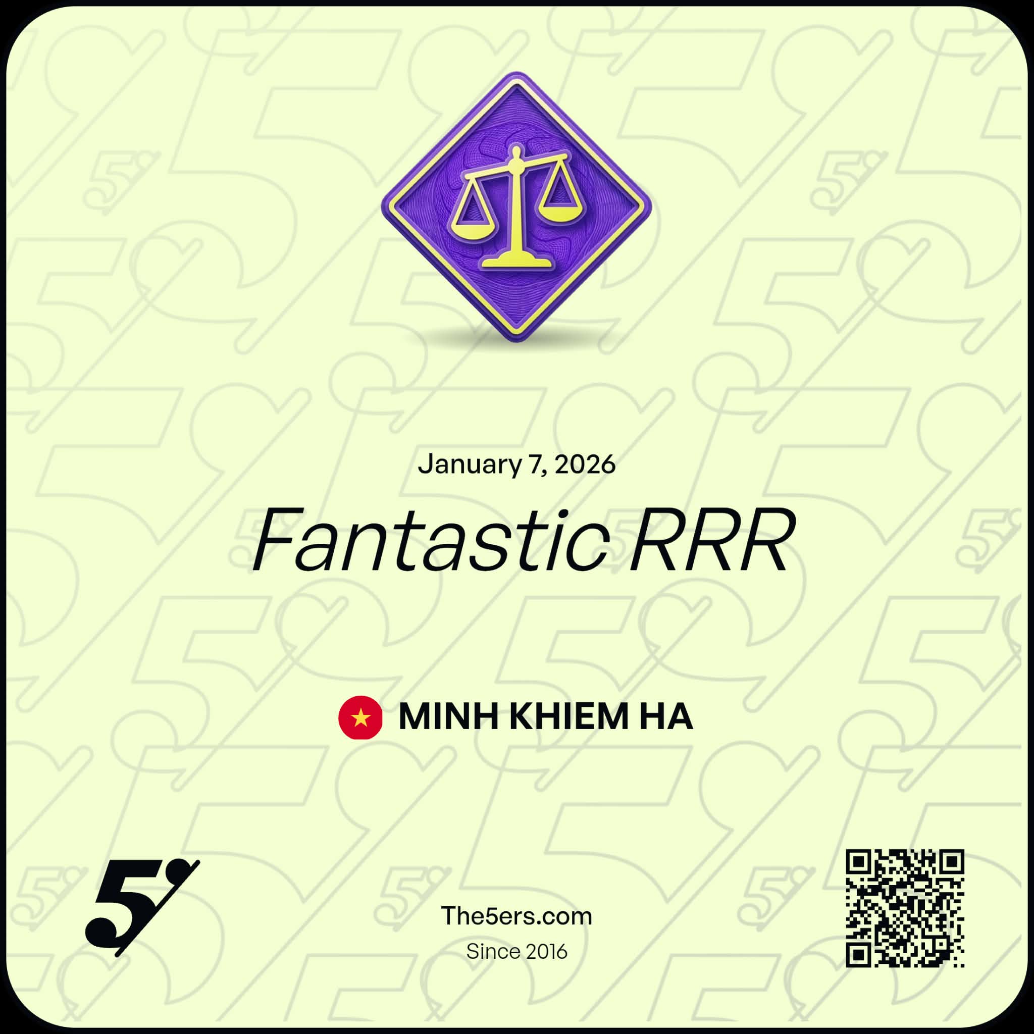 Huy hiệu Fantastic RRR - The5ers